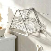 1pc Triangular 3D Shaped Clothes Hanger Rack Detachable Extremely Space-Saving Wardrobe Organizer Suitable For Balcony Laundry Room Entrance Closet Home Rental Dorm Bedroom Clothing Storage Solution Portable Compact Design Easy Assembly Multifunctional Hanger System Perfect For Small Spaces Apartment Essentials - View 4