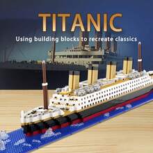 1255pcs Ship Model Building Blocks Toy, Ship Decoration, Puzzle Toy Suitable For Boys And Girls, Christmas & Halloween Gift - Multicolor - View 2