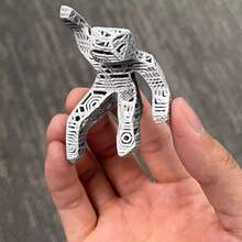 1件 Petrova Line Roy 可動關節 3D 列印 Enderman 人偶 - 灰色可動積木風格遊戲桌面展示架裝飾 成人收藏禮品 - 彩色 - 查看 3