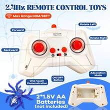 Wall Climbing Spider Remote Control Toy, RC Creepy Crawly Spider With LED Red Eyes, Climbs Walls & Ceilings, Fast Moving Prank Toy For Kids 3+, Indoor Halloween Christmas Birthday Gift (Purple) - Black - View 4