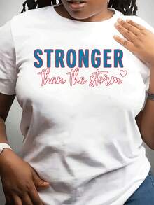 Camiseta casual de moda de cuello redondo del día de la madre corto Sved Top se puede usar para Dailpor, impresión especial para dar a amigos y familia - Blanco - Ver 2