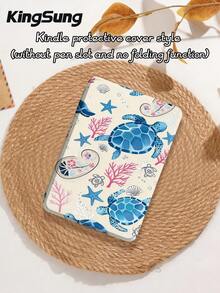 Ốp bảo vệ máy tính bảng họa tiết rùa biển Ocean Elements, tương thích với iPad 9.7/10.2/10.5/10.9/12.9/Pro 11, thế hệ thứ 10, Air 8 (M4) 2026 (11 inch), Air 8 (M4) 2026 (13 inch), tương thích với Samsung Galaxy Tab S6 Lite 10.4 inch, tương thích với Kindle Paperwhite thế hệ thứ 12 2024, Kindle thế hệ thứ 11 2022, Clara Colour, bảo vệ chống rơi mềm mại, chân đế thông minh/tự động bật/tắt màn hình. - Nhiều màu - Xem 9