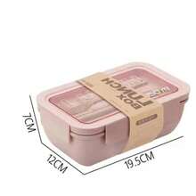 1pc Microwavable Bento Lunch Box For Office Worker, Women, Portioned, Weight Loss,Kitchen,Christmas Gift - Multicolor - View 11