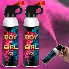 MGender Reveal Fire Extinguisher 2 Pack Gender Reveal Decor Baby Girl Reveal Party Ideas 100% Biodegragable For Party Decorations Pink1 - Hồng - Xem 7
