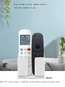 1 Stück Wandhalterung zum Aufladen von Telefonen ohne Bohren mit Klebestreifen, Fernbedienungs-Aufbewahrungsregal & Telefonständer, Multifunktions-PP-Organizer für Wohnzimmer, Schlafzimmer, Badezimmer, Büroschreibtisch, platzsparender Heimaufbewahrungs-Zubehör - Verschiedenfarbig - Übersicht 4