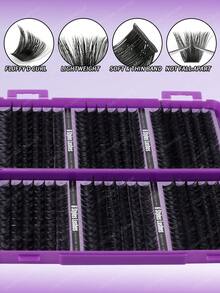 432/480 pièces Cils Faux Courbure D 3 Styles Mélangés Cils Segmentés DIY avec Outils pour Débutants, Kit d'Extensions de Cils Segmentés Épais et Moelleux, Ensemble de Cils Faux au Look Naturel, Effet Yeux 3D/5D Maquillage, Convient pour le Quotidien, le Mariage, la Photographie. - Multicolore - Voir 9