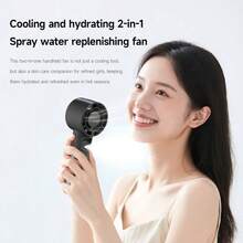 800mAh Handheld Misting Fan, Portable 4-Speed Rechargeable Personal Fan With Nano Mist, Quiet Design, Suitable For Travel, Office, Outdoor Use - 手持 - 查看 6