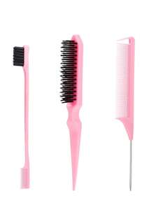3pcs/7pcs Shunfa Styling Tool Set - Scalp Massage Comb, Smooth Hair Comb, Braided Hair Circles, Rubber Band Removal Tool, Hair Edge Brush, Sharp Tail Comb, Hairstyle Design Tool Set, Suitable For All Hair Types - Multicolor - View 7