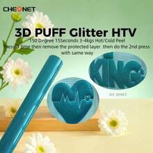 Vinilo de transferencia de calor 3D - Vinilo 3D navideño, adecuado para ropa DIY, patrones de silueta y varios usos, material decorativo de colores mixtos - Multicolor - Ver 157