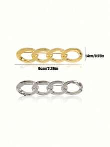 Bộ 3/6 khóa điều chỉnh đa chức năng, phù hợp với quần jeans, thắt lưng khóa kim loại thời trang có thể tháo rời, đai nịt eo, phù hợp với mọi kích cỡ từ lớn đến nhỏ, đai nịt tay áo khoác và váy không lộ cổ. - A - Xem 3