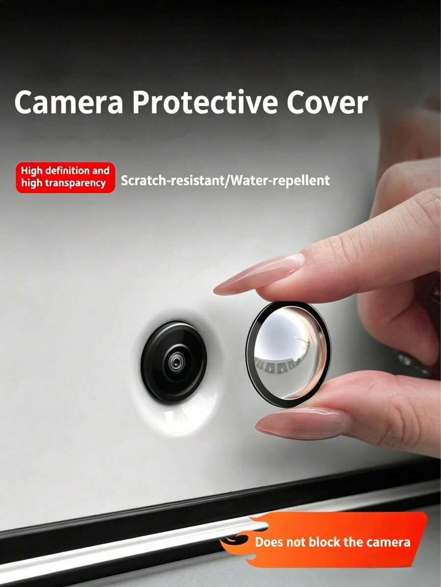 Bộ 2 miếng bảo vệ ống kính camera lùi ô tô đa năng, chống trầy xước, chống thấm nước 360° cho camera lùi.