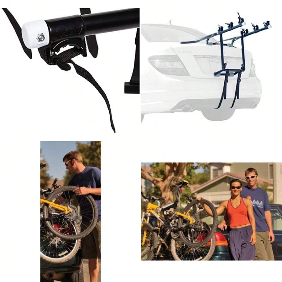 Allen Deluxe - Soporte para Maletero de 3 Bicicletas Color Negro y Plateado - Negro/Plateado - Ver 1