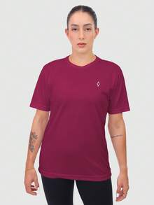 Kit Of 2 Dry Lightweight Short-Sleeve T-Shirts For Training And Running - 黑/酒紅色 - 查看 5