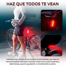 Luz Led Roja Para Bicicleta Salpicaduras Colores - Multicolor - Ver 1