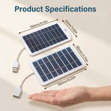 2pcs 2W Solar Panels, Suitable For Outdoor Hiking And Camping - View 5