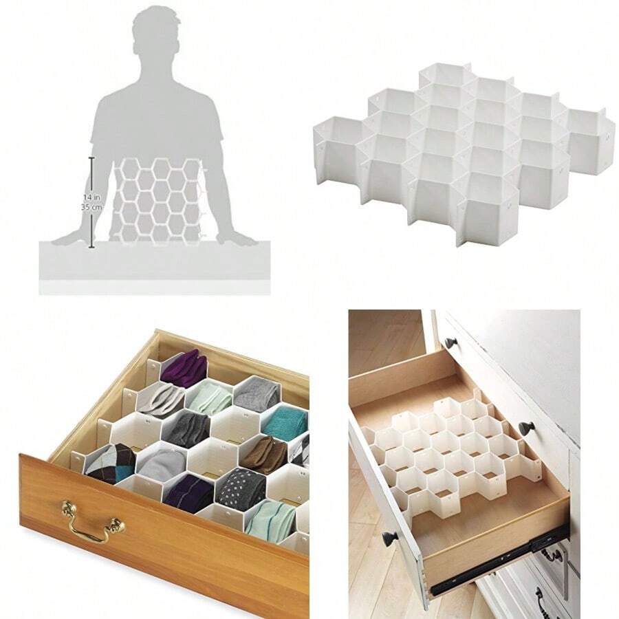 Whitmor Honeycomb Drawer Organizer White - Blanco - Ver 1