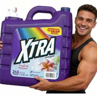 Spring/Summer Special Offers!Tropical Passion Liquid Laundry Detergent Fresh Tropical Floral Wood Scent Efficient Daily Cleaning Suitable For Standard And HE Washing Machines Powerful Stain Removal For Household Clothes Washing