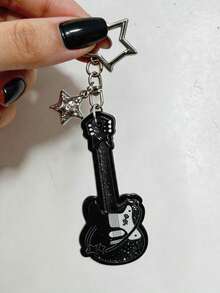 2pcs Y2K Guitar, Star, Heart Punk Retro Cute Keychains - Multicolor - View 6