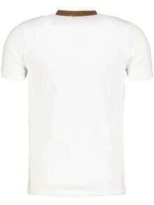 T8571 DEWBERRY Men T-SHIRT WITH ZIPPER - White - View 5