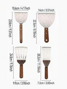 1pc Silicone Slotting Fish Spatula: High-Temperature Resistant Non-Stick Frying Spatula. Features An Ergonomic Handle. Made Of Stainless Steel Core. Suitable For Frying Eggs. Making Crepes. Making Hamburgers. Washable And Easy To Clean. - Multicolor - View 4