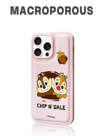 Funda protectora compatible con Apple iPhone 17 ProMax/Air, 16, 11/12/13/14 Plus/XR/7/8 Plus/15 ProMax, con diseño de Chip y Dale con cabeza grande, con patrón de rayas y elevado, resistente a caídas, de estilo minimalista y con imagen incrustada, de diseño único y grosor adecuado