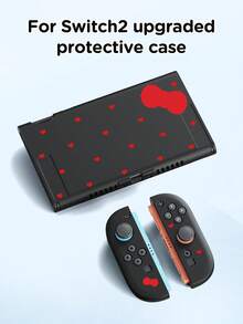 New Switch2 (2025) Game Console Accessories - Minimalist Red Heart, Single Bowknot Design Protective Case/Cover, Compatible With Switch2/Switch NS/Switch OLED/Lite, Suitable For Switch 2nd Gen/Switch Console Accessories, Full Set Including Storage Bag & Game Card Case, Best Gift For Switch Players - Multicolor - View 5
