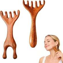 2 món dụng cụ gãi đầu, dụng cụ mát-xa da đầu, dụng cụ mát-xa đầu dạng chổi, dụng cụ mát-xa trị liệu bằng gỗ, dụng cụ mát-xa trị liệu cho lưng, chân, bàn chân, dụng cụ mát-xa da đầu bằng gỗ giúp thư giãn sâu, giảm căng thẳng. - màu nâu - Xem 7