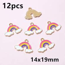 12pcs Rainbow Charms Pendant For DIY Necklace Bracelet Earrings Crafts Jewelry Making Accessories Findings - Rainbow - View 14