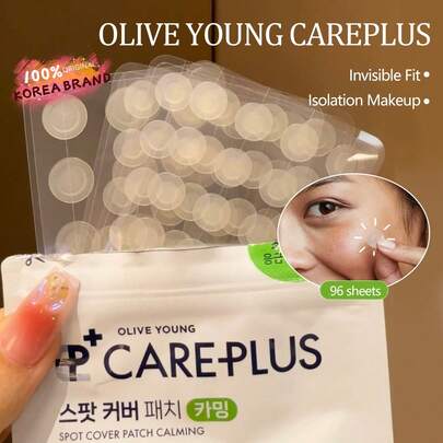Olive Young Care Plus 96pcs Acne Pimple Patch, For Face & Body - Fast Acting, Vegan & Cruelty-Free, Korean Skincare, Korean Beauty Gift, Korean Cosmetics