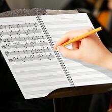 A4 Size Thick Blank 5-Line Music Manuscript Notebook, Spiral Bound Blank Sheet Music Notebook, 50 Sheets/100 Pages, Includes Common Music Theory Symbols And Piano Keyboard With Note Reference, Suitable For Music Beginners And Composers - One-book Set - View 9