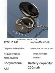 New Senyang True Wireless 5.3 In-Ear Smart Sleeping Confortable Bluetooth Headset Music Earbuds Video TWS HIFI Bass 9D Stereo HD Calling Earphones For Android For Iphone Cellphone Sport Earpieces Sleep Headphones - View 10