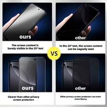 Bộ 4 miếng dán màn hình chống nhìn trộm, mờ, tương thích với Apple 17 Pro Max/17/16 Pro/16/15 Pro Max/15/14/14 Plus/13/12/Xs Max/Xr, phủ toàn màn hình, chống bám vân tay, chống trầy xước, chống dầu. - màu đen - Xem 5