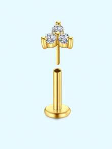 1 chiếc khuyên tai sụn 16G 20G, khuyên tai vành tai, trang sức xỏ lỗ tai bằng thép không gỉ 316L, khuyên tai sụn không ren, khuyên tai dạng phẳng có chốt đẩy, trang sức xỏ lỗ tai cho nữ, khuyên tai thời trang hình trái tim/bướm/sao/trăng/phẳng/hình cầu/hoa, đính đá CZ nhiều màu. - Nhiều màu - Xem 93