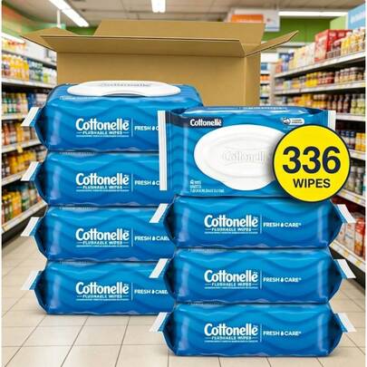 Flash Holiday Discount | Act Fast Before It's Gone | Heavy-Clean Flushable Wipes, Cottonelle 3X Cleaning Strength For Full Freshness | Wet Wipes Packaging May Vary