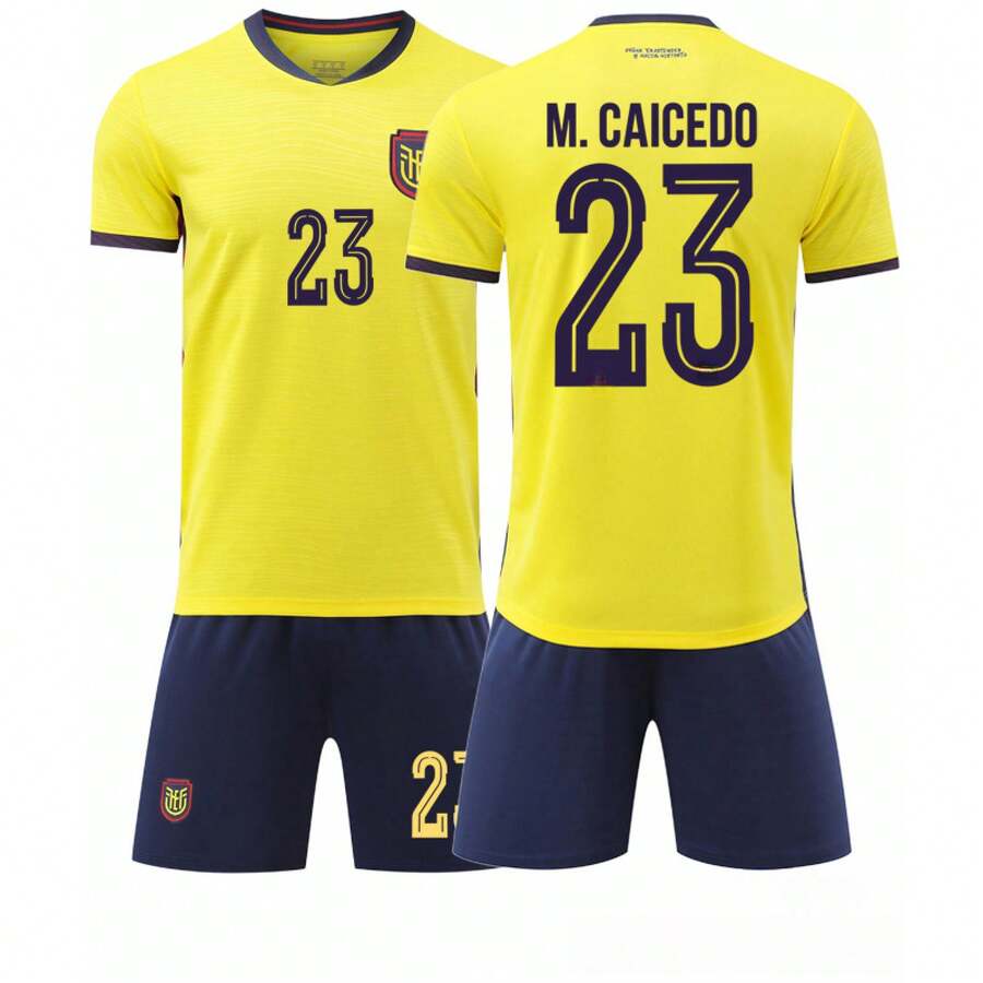 2026 World Cup Ecuador National Team Home Jersey (Fan Edition) - Ecuador Home Jersey - Number 23 - View 1