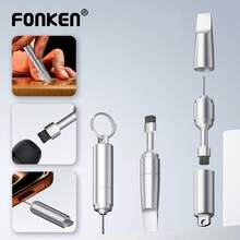Móc khóa đa năng 3 trong 1, dụng cụ mở gói hàng, bàn chải vệ sinh, dụng cụ tháo SIM cho điện thoại và tai nghe. - 3 trong 1 - Xem 11