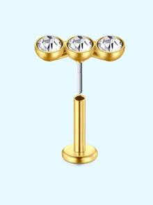 1 chiếc khuyên tai sụn 16G 20G, khuyên tai vành tai, trang sức xỏ lỗ tai bằng thép không gỉ 316L, khuyên tai sụn không ren, khuyên tai dạng phẳng có chốt đẩy, trang sức xỏ lỗ tai cho nữ, khuyên tai thời trang hình trái tim/bướm/sao/trăng/phẳng/hình cầu/hoa, đính đá CZ nhiều màu. - Nhiều màu - Xem 76