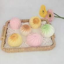 4件套软体食物玩具 - 包子、饺子，学生和青少年减压玩具，采用PU聚氨酯材质 - 彩色 - 查看 2