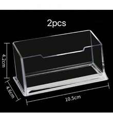 Hộp đựng thẻ để bàn bằng acrylic trong suốt sáng tạo, hộp đựng danh thiếp bằng nhựa dùng cho văn phòng phẩm. - Nhiều màu - Xem 12