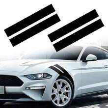 2 Pair Racing Sport Stre L Decals  Car Fender Ood Bumper Trunk Auto Stre Grapic Stickers Rations  Pickup Veicle SUV Truck Off- Black - Black - View 1