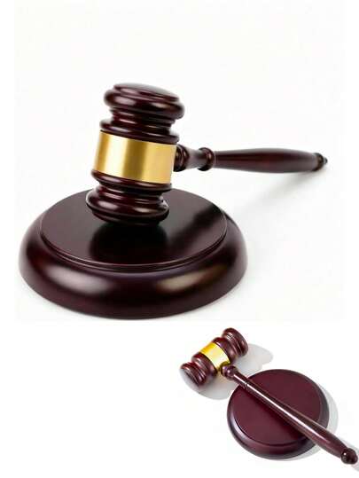 1 Set Perfect Office Accessories: Wooden Gavel And Sounding Block Set Designed For Lawyers, Judges, Board Chairmen, Auctioneers And Club Presidents. Suitable For Holiday Gatherings, Meeting Room Discussions, Initiating Major Game Competitions And Holiday Decorations.