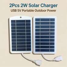 2pcs 2W Solar Panels, Suitable For Outdoor Hiking And Camping - View 9