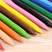 12-Color Plastic Crayon Set, Unbreakable Large Crayons, Suitable For Painting, Sketching And Creative Projects - Multicolor - View 4