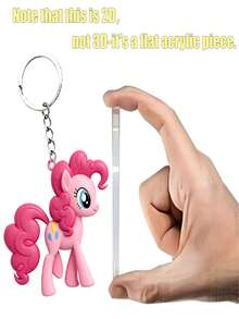 MY LITTLE PONY 我的小马驹钥匙扣吊坠 - 可爱女孩手机链吊坠，甜美酷炫玩具钥匙扣，动漫周边吊坠礼物 - 彩色 - 查看 4