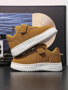 1 Pair Children's Spring New Casual Outdoor Non-Slip Sneakers For Toddlers & Little Kids - Yellow - View 4
