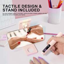 LIMEGIRL Lámpara de uñas LED portátil y mini, secador de uñas LED UV con soporte, lámpara de uñas LED UV de sobremesa sin manos para manicura de viaje y en casa, rosa/blanco - Multicolor - Ver 7