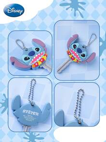 Monogram 1pc Disney Official Licensed Lilo & Stitch Soft Touch Keychain Key Chain Pendant Decorative Keychain Souvenir Gift Anti-Lost Key Accessory Anniversary Birthday Halloween Christmas Gift - A - View 11