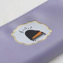 Overglad] Estuche para lápices conjunto musical estuche para bolígrafos - Piano/Morado - Ver 4