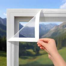 Self-Adhesive Mosquito Net For Windows, Anti-Mosquito And Fly Air Mesh Curtain, Invisible Insect Screen, Easy Installation Without Drilling, Suitable For Living Room And Bedroom - White - View 24