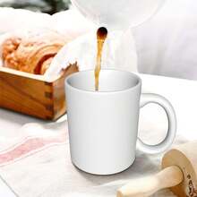 1Pcs Magical Rainbow Fox Ceramic Mug - Whimsical Art Coffee Cup With Vibrant Gradient Design, Insulating White Ceramic, Hand Wash Only, Reusable For Coffee, Tea & Home Decor - 白色 - 查看 3